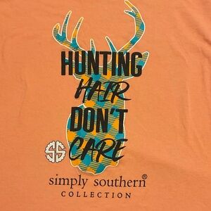 Simply Southern Hunting Hair T-Shirt Size XLarge